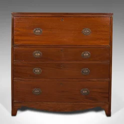 Pamono Antique Georgian English Secretaire Cabinet with Chest of Drawers & Desk New