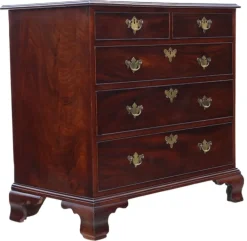 Pamono Antique Georgian Mahogany Chest of Drawers, Late 18th-Early 19th Century New