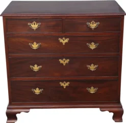 Pamono Antique Georgian Mahogany Chest of Drawers, Late 18th-Early 19th Century New