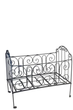 Pamono Antique Gray Wrought Iron Children's Bed, 1890s