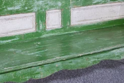 Pamono Antique Green and White Painted Pine Bench, Late 19th Century Clearance