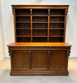 Pamono Antique Handcarved Counter with Bookcase Best