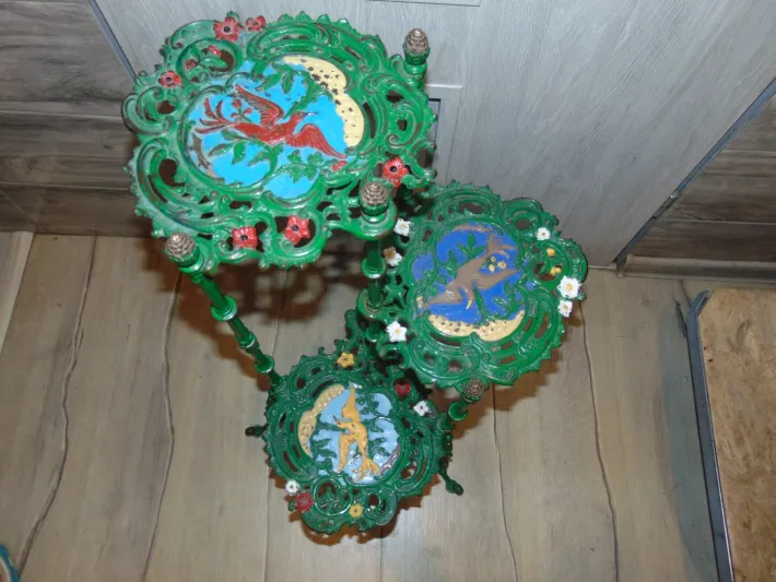 Pamono Antique Industrial German Brass Garden Table Discount