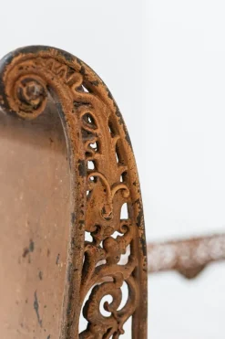 Pamono Antique Industrial Single Bed in Wrought Iron, 1890s Sale