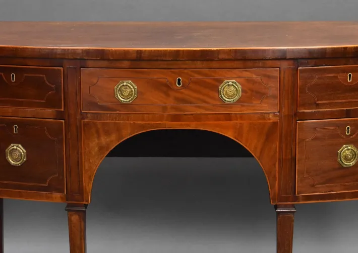 Pamono Antique Inlaid Mahogany Sideboard, 1890s Clearance