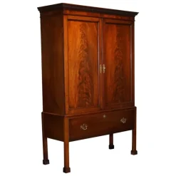 Pamono Antique Irish Georgian Style Hardwood Wardrobe from Millar & Beatty