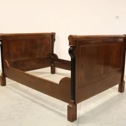 Pamono Antique Italian Empire Bed in Walnut