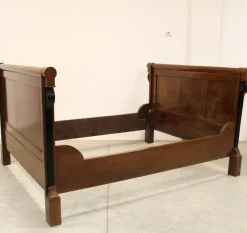 Pamono Antique Italian Empire Bed in Walnut