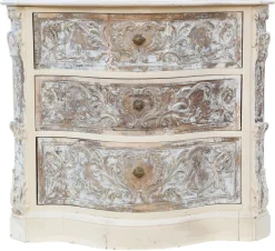 Pamono Antique Italian Painted Carved Serpentine Chest of Drawers, 1920s Discount