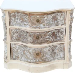 Pamono Antique Italian Painted Carved Serpentine Chest of Drawers, 1920s Discount