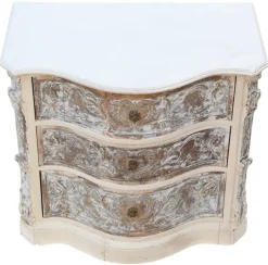 Pamono Antique Italian Painted Carved Serpentine Chest of Drawers, 1920s Discount