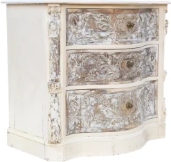 Pamono Antique Italian Painted Carved Serpentine Chest of Drawers, 1920s Discount