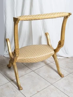 Pamono Antique Louis Philippe Armchair in Gilt and Carved Wood, France, 19th Century Online