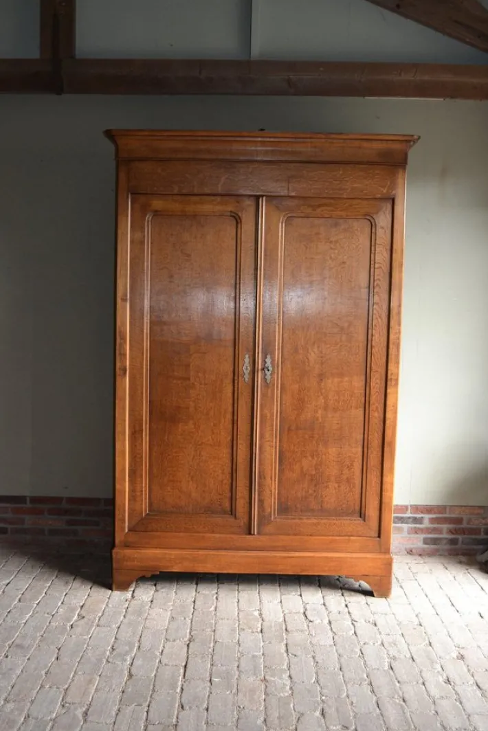 Pamono Antique Louis Philippe Oak Cabinet Sale
