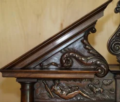 Pamono Antique Louis XIII Revival Walnut and Marble Cabinet, 1860 New