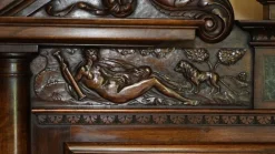 Pamono Antique Louis XIII Revival Walnut and Marble Cabinet, 1860 New