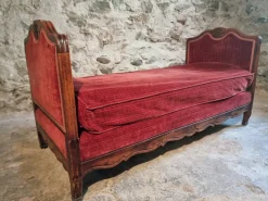 Pamono Antique Louis XV French Adjustable Beechwood Frame Daybed, 1920s