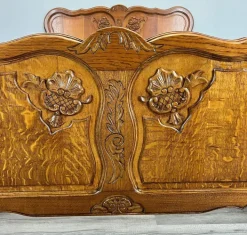 Pamono Antique Louis XV French Carved Double Bed