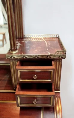 Pamono Antique Mahogany Veneer Secretaire
