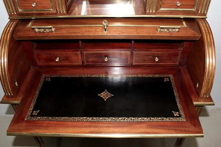 Pamono Antique Mahogany Veneer Secretaire