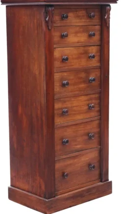 Pamono Antique Mahogany Wellington Chest of 7 Drawers, 19th Century Online