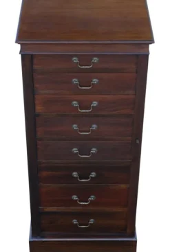 Pamono Antique Mahogany Wellington Chest of 8 Drawers, 1915 Hot