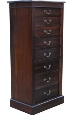 Pamono Antique Mahogany Wellington Chest of 8 Drawers, 1915 Hot