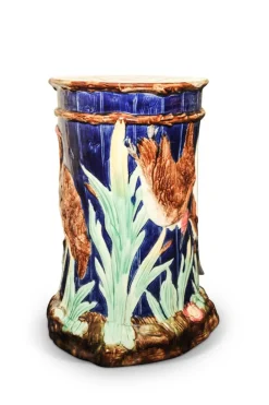 Pamono Antique Majolica Ceramic Garden Stool from Thomas Forester & Sons Sale