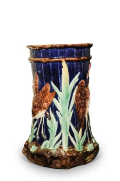 Pamono Antique Majolica Ceramic Garden Stool from Thomas Forester & Sons Sale