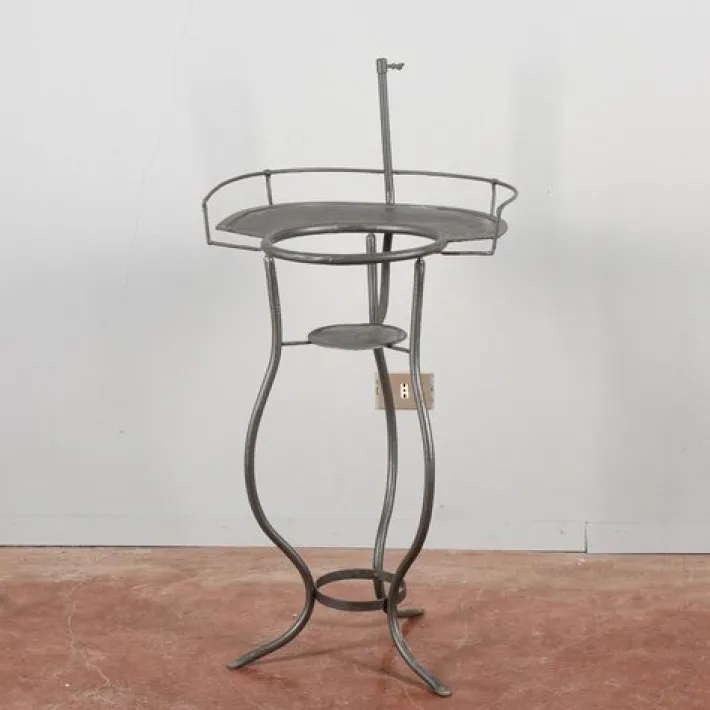 Pamono Antique Mirror with Sink on Iron Stand New