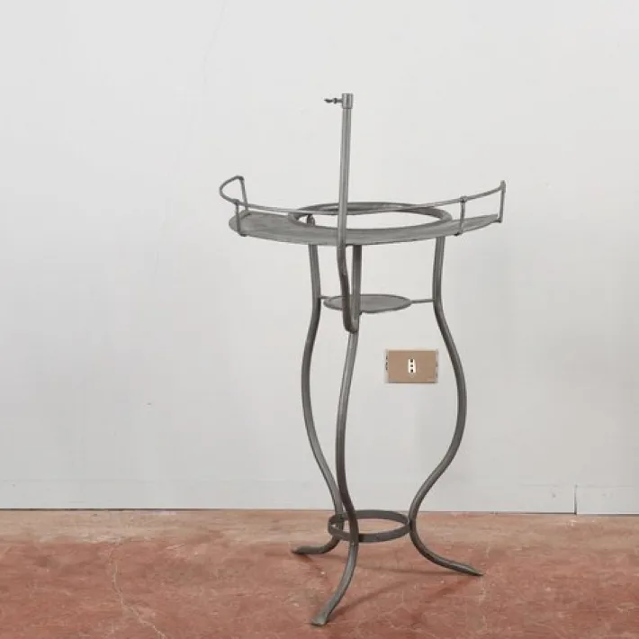 Pamono Antique Mirror with Sink on Iron Stand New