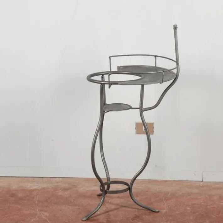 Pamono Antique Mirror with Sink on Iron Stand New