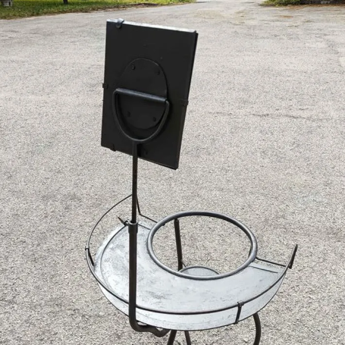 Pamono Antique Mirror with Sink on Iron Stand New