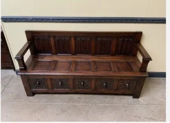 Pamono Antique Neo-Gothic Chest Bench, 1890s Sale