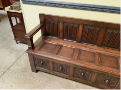 Pamono Antique Neo-Gothic Chest Bench, 1890s Sale