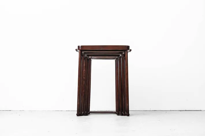 Pamono Antique Nesting Tables by Prof. Josef Hoffmann for Jacob & Josef Kohn, 1905, Set of 4 New