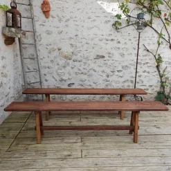 Pamono Antique Oak Benches, 1960s, Set of 2 Hot