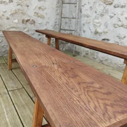 Pamono Antique Oak Benches, 1960s, Set of 2 Hot