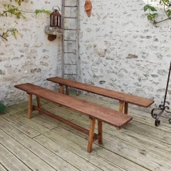 Pamono Antique Oak Benches, 1960s, Set of 2 Hot