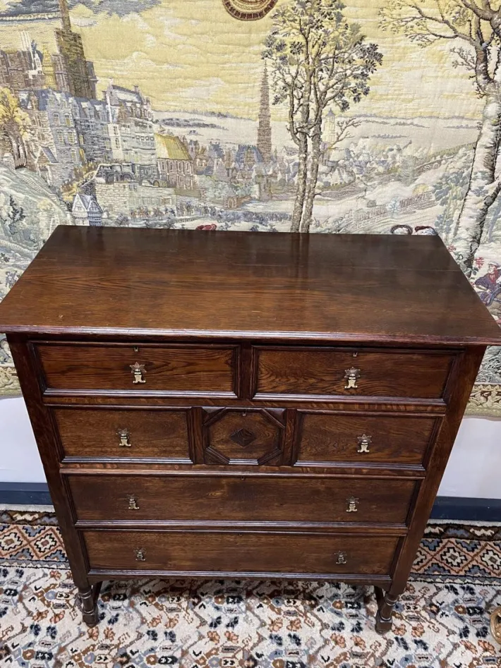 Pamono Antique Oak Chest of Drawers, 1800s Clearance