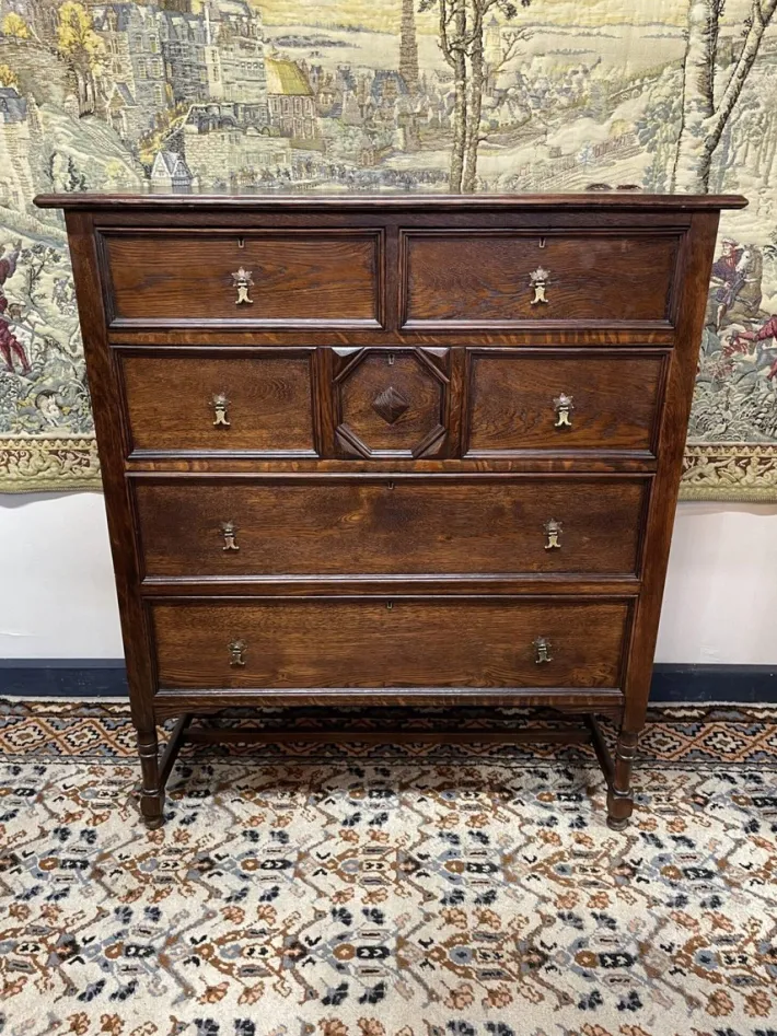 Pamono Antique Oak Chest of Drawers, 1800s Clearance