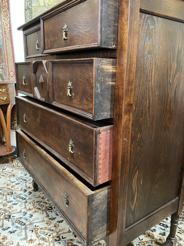 Pamono Antique Oak Chest of Drawers, 1800s Clearance