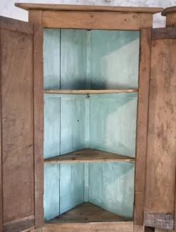 Pamono Antique Oak Corner Cabinets, 1890, Set of 2 Best