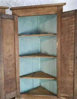 Pamono Antique Oak Corner Cabinets, 1890, Set of 2 Best