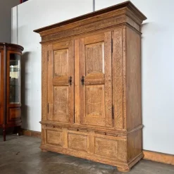 Pamono Antique Oak Cupboard, Germany, 1836