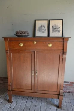 Pamono Antique Oak Empire Girls Wardrobe Clearance