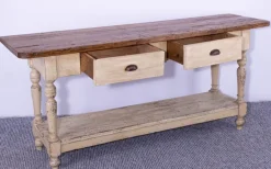 Pamono Antique Pine Dining Table with Waxed Top, 1900s Outlet