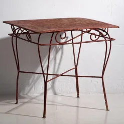 Pamono Antique Red Garden Table, 1920s New