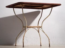 Pamono Antique Red Terrace Table, 1920s