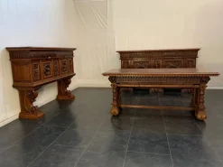 Pamono Antique Renaissance Living Room Set, Set of 3 Best